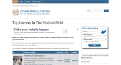 Desktop Screenshot of exploremedicalcareers.com